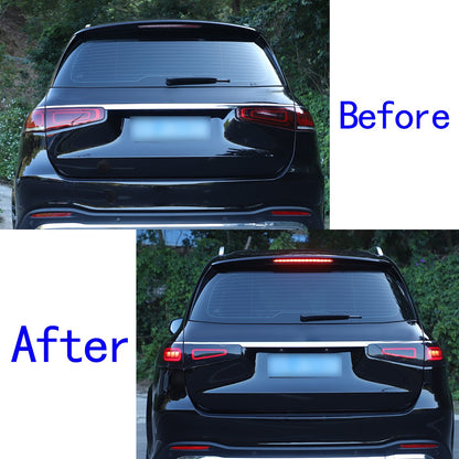 Smoked Tail Light Cover Rear Light Guard Bezel Trim For Benz GLS 20-22 US 12