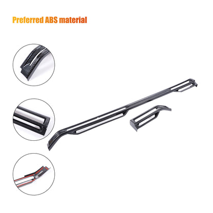 Carbon Fiber Console Dashboard Air Outlet Vent Stripe Trim For MG4 EV 2022-2024 11
