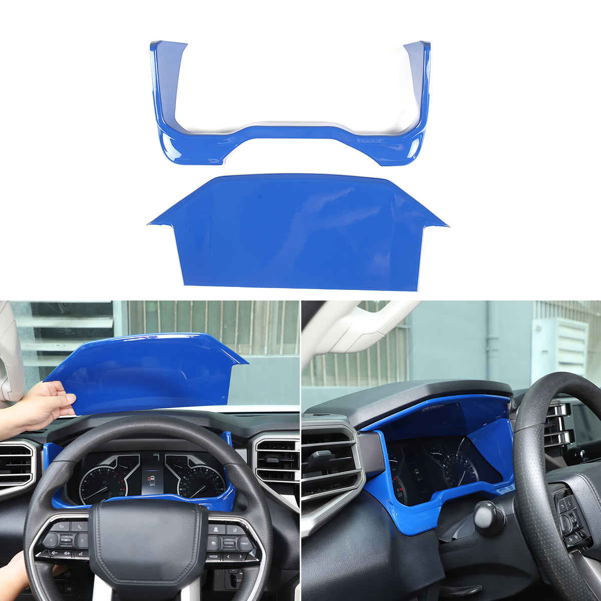 Matte Black Dashboard Instrument Frame Trim Cover For Toyota Tundra 2022-26 19