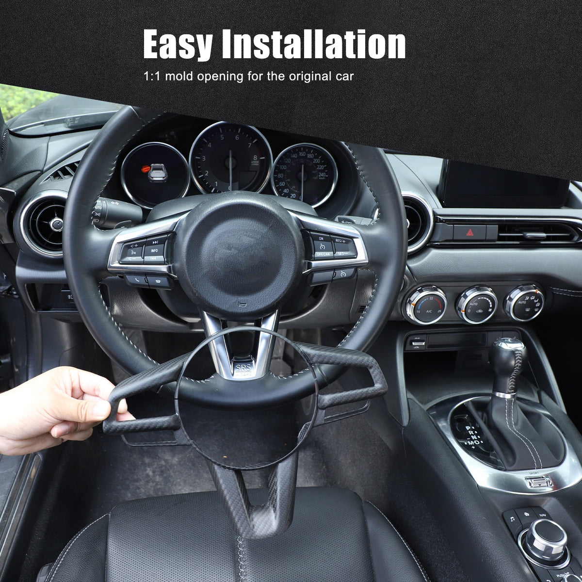 Matte Real Dry Carbon Fiber Interior Full Trim For Mazda MX-5 Miata 2016-2026 9
