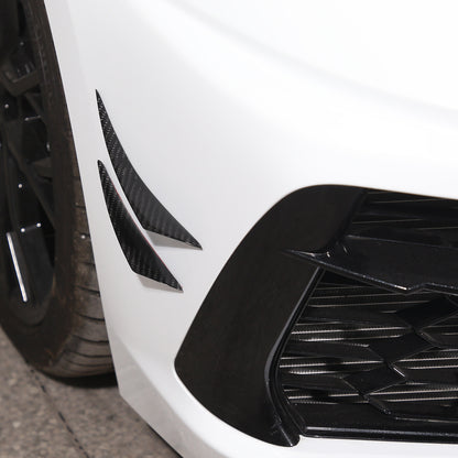 Car Bumper Fin Canard Splitter Diffuser Valence Spoiler Lip For Corvette C8 8