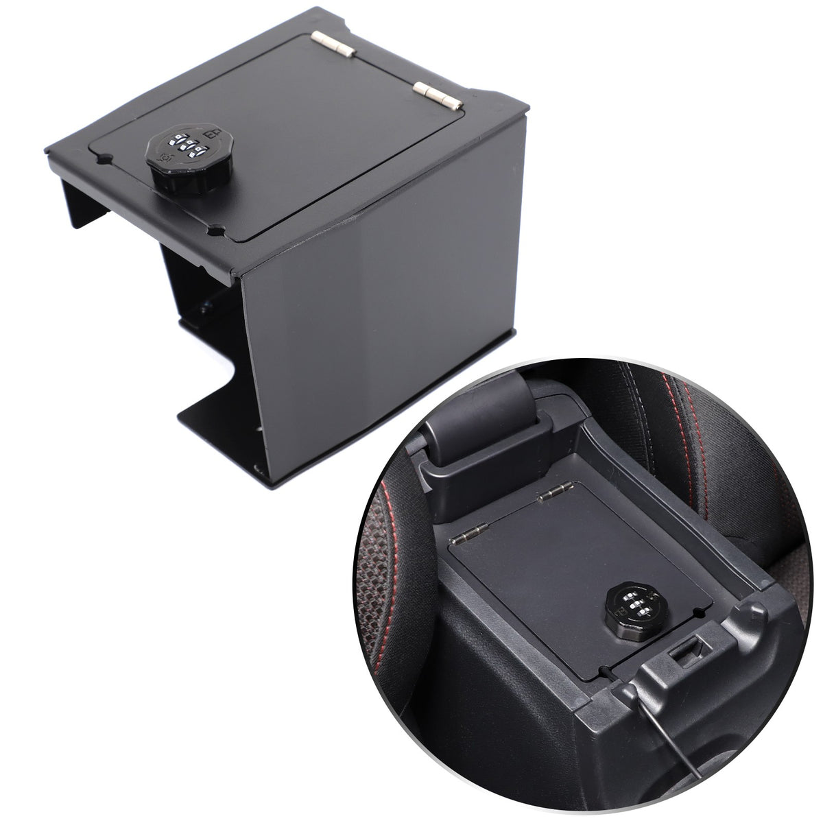 Alloy Center Console Safe GUN Storage Lock Box W/ TRAY For Subaru WRX VB 22+ US 19