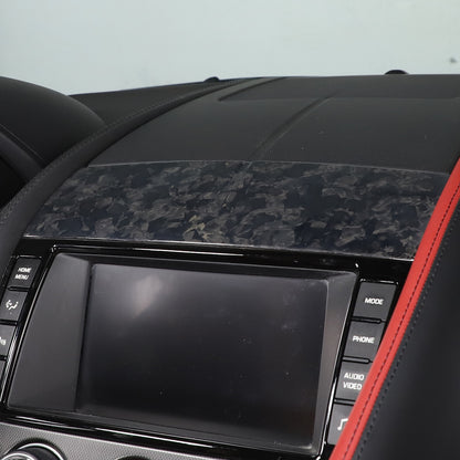 Forged Carbon Fiber Navigation Screen Top Panel For Jaguar F-TYPE 2013-2022 5