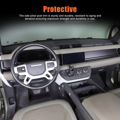 Matte Real Carbon fiber Dashboard wordmark Trim Cover For LR Defender 20-23 US 22