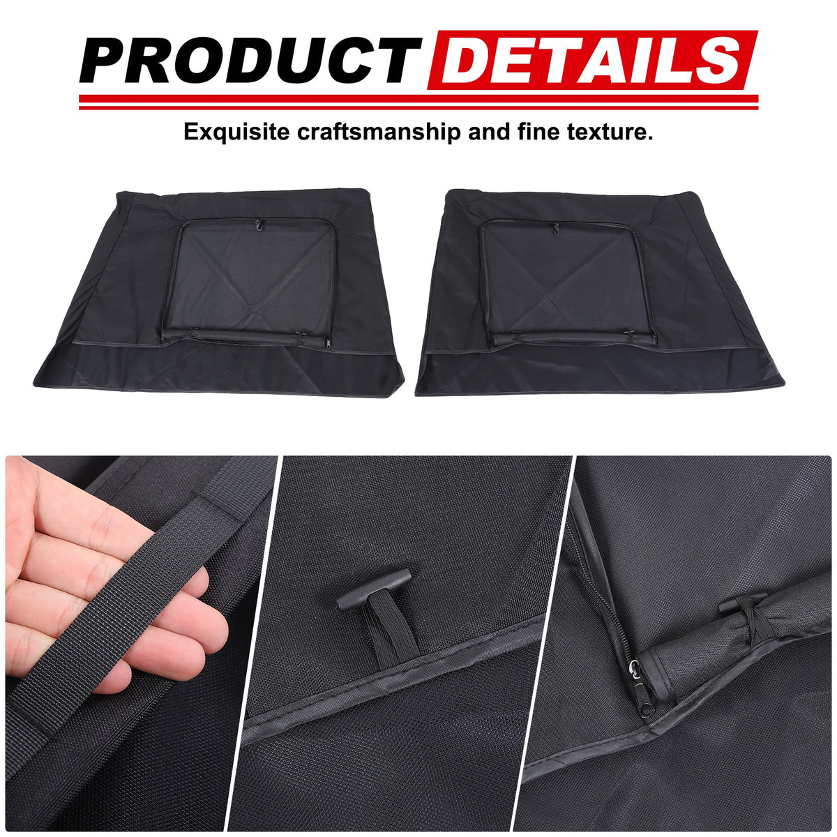 Black ABS Rear Window Visor Sun Shade Cover For Volvo XC90 2015-2024 15