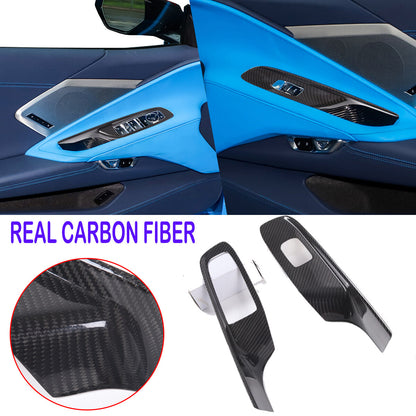 Real Carbon Fiber Interior Trim Cover For C8 Corvette Stingray Z51 Z06 Z07 20-25 33