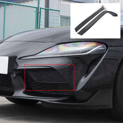 Forged Real Carbon Fiber Front Fog Light Lower Trim For Toyota Supra A90 2019+ 6