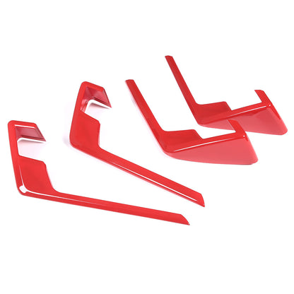 For Toyota Tundra 2022-2026 Window Lift Botton Trim Frame ABS Red 4PCS US 10