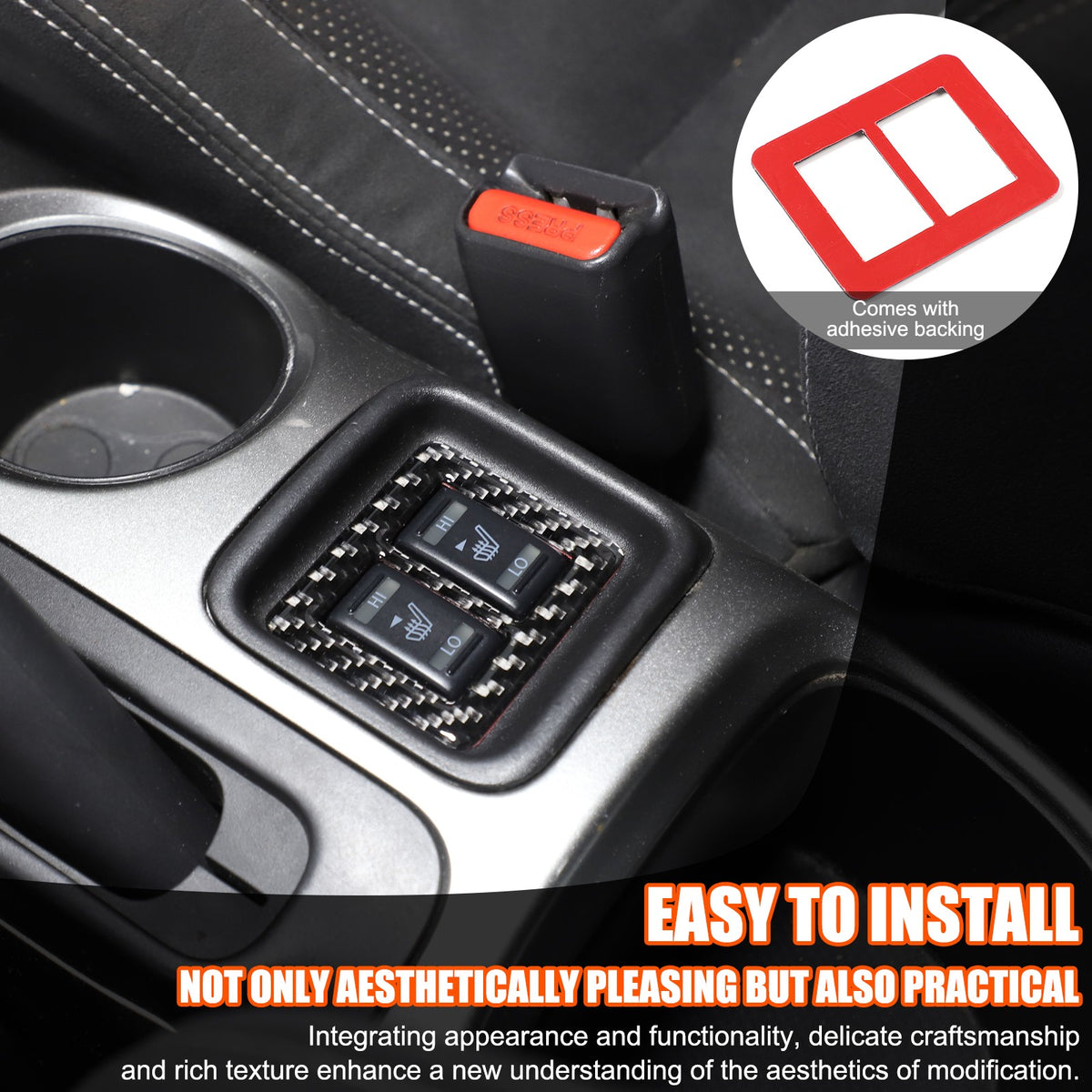 Soft Carbon Fiber Interior Center Console trim Sticker For Nissan Juke 2011-2019 142