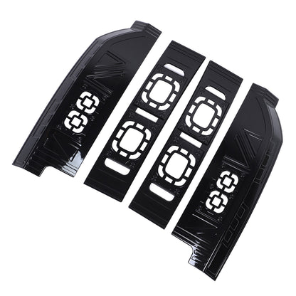 Mesh Piano Black ABS Taillight Protection Trim For LR Defender L663 2020-2025 US 16