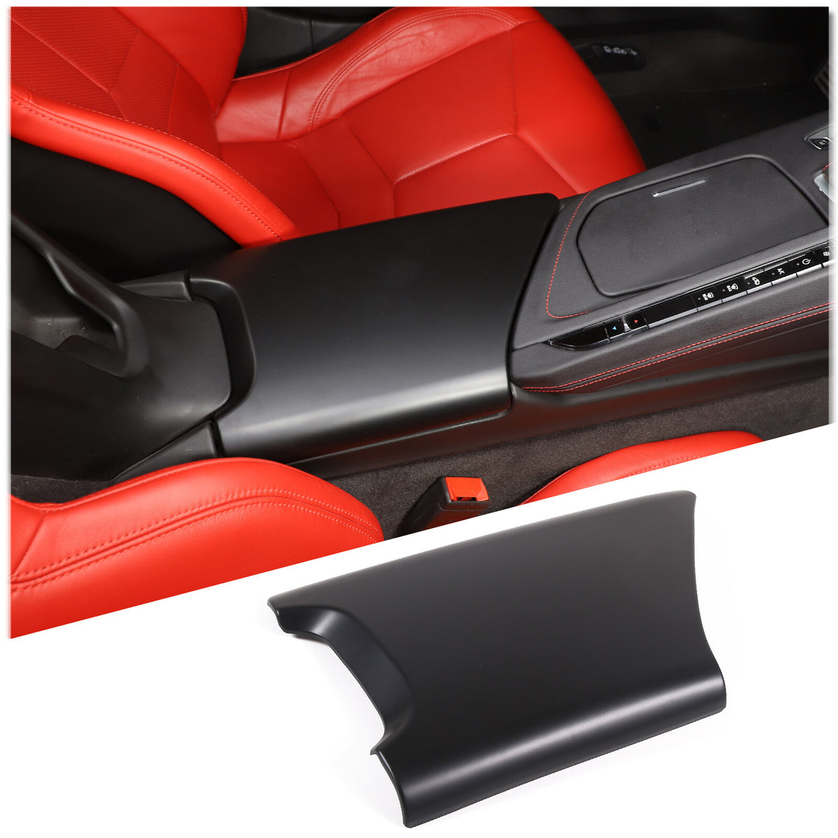 Matte Black ABS Full Interior Set Cover Trim Kit For Corvette C8 2020-25 - Styles 16-20 79