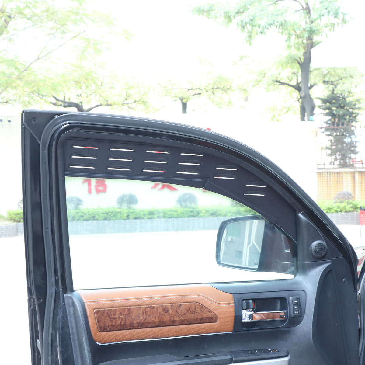 Black Alloy Front Window Louver Shutter Cover Trim For Toyota Tundra 2014-21 US 17