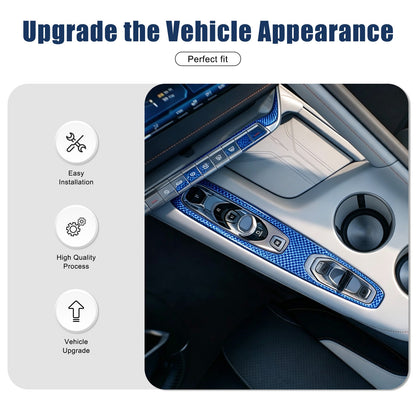Blue Real Carbon Fiber Gear Shift Indicator Trim For Corvette C8 2026+ 18