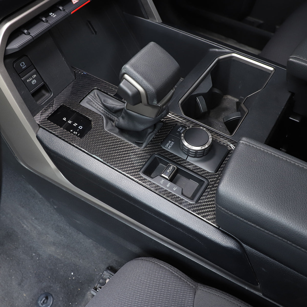 Real Carbon Fibre Central Console Gear Shift Panel Trim For Toyota Tundra 22-26 6