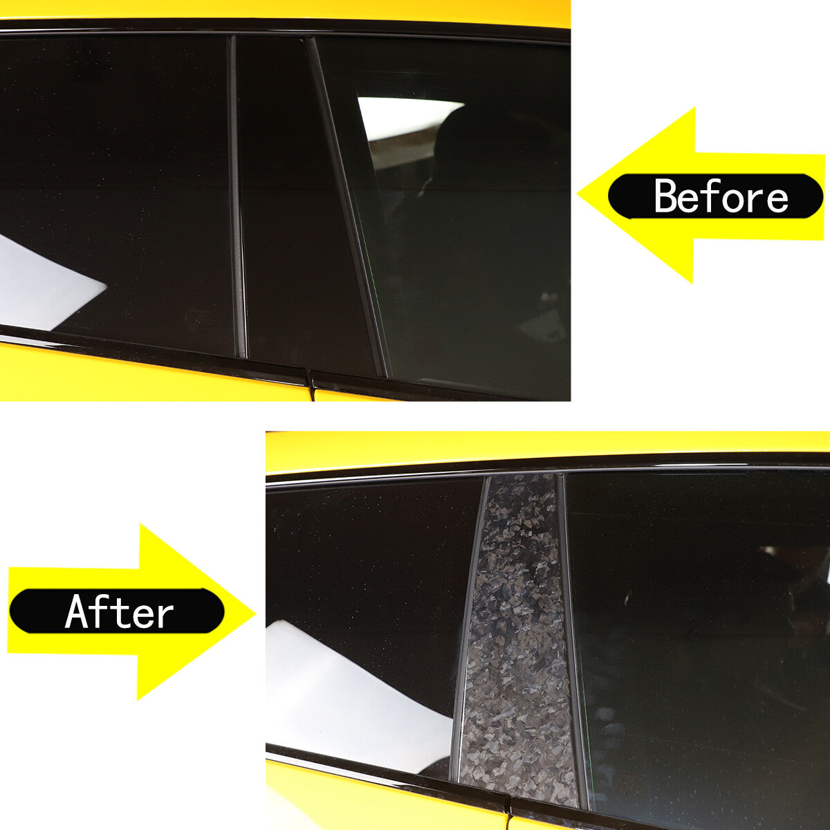 Forged Carbon Pillar Posts Door Window Trim Cover For Lamborghini URUS 2018-23 6
