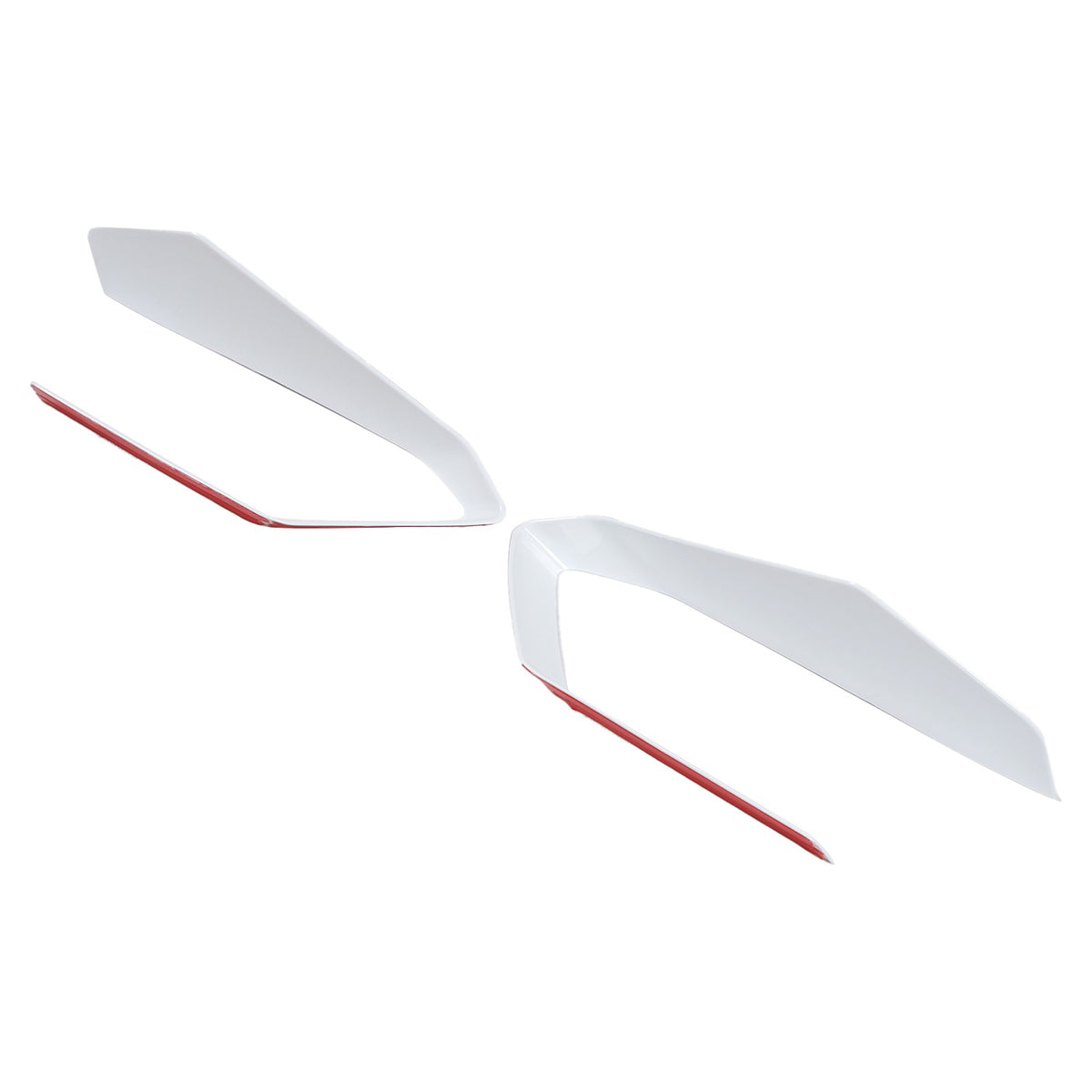 White ABS Front Bumper Center Grille Frame Trim For Corvette C8 2020+ 17
