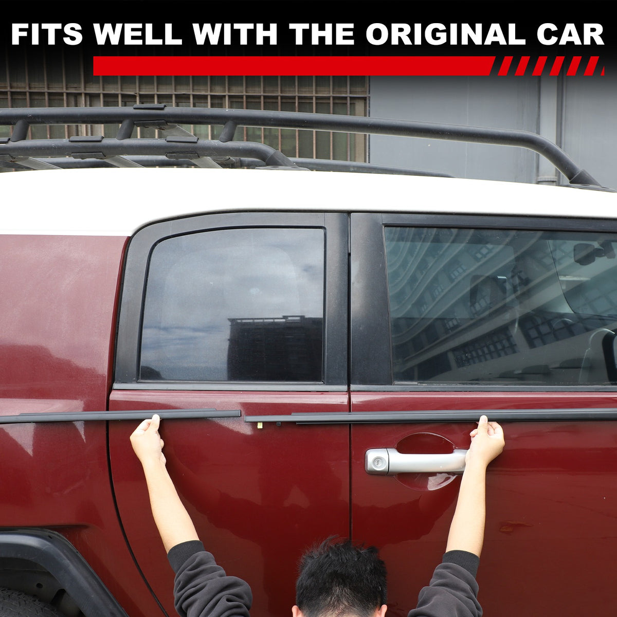 Rubber Window Outer Seal Trim For Toyota FJ Cruiser 07-15 (OE 68161-35073) US 9
