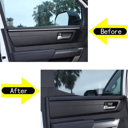 Matte Black Interior Inner Door Strip Panel Trim For For Toyota Tundra 22-23 US 5
