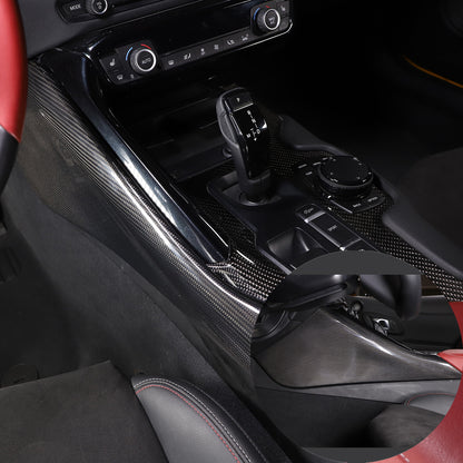 Real Carbon Fiber Center Console Left Side Panel Trim Cover FOR Supra 2019-2024 16