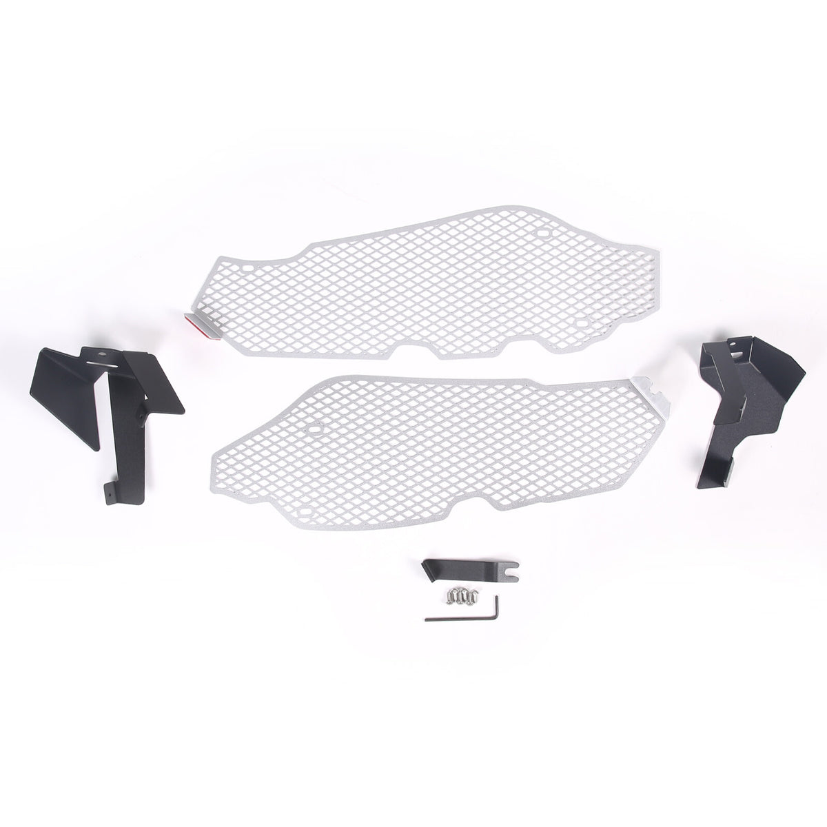 Silver Steel Intake Mesh Grille Insert Guard For Corvette C8 2020-2026 8