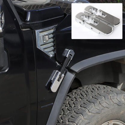 Replacement Aluminum Chrome Silver Hood Handle Cover Trim For Hummer H2 2003-09 1