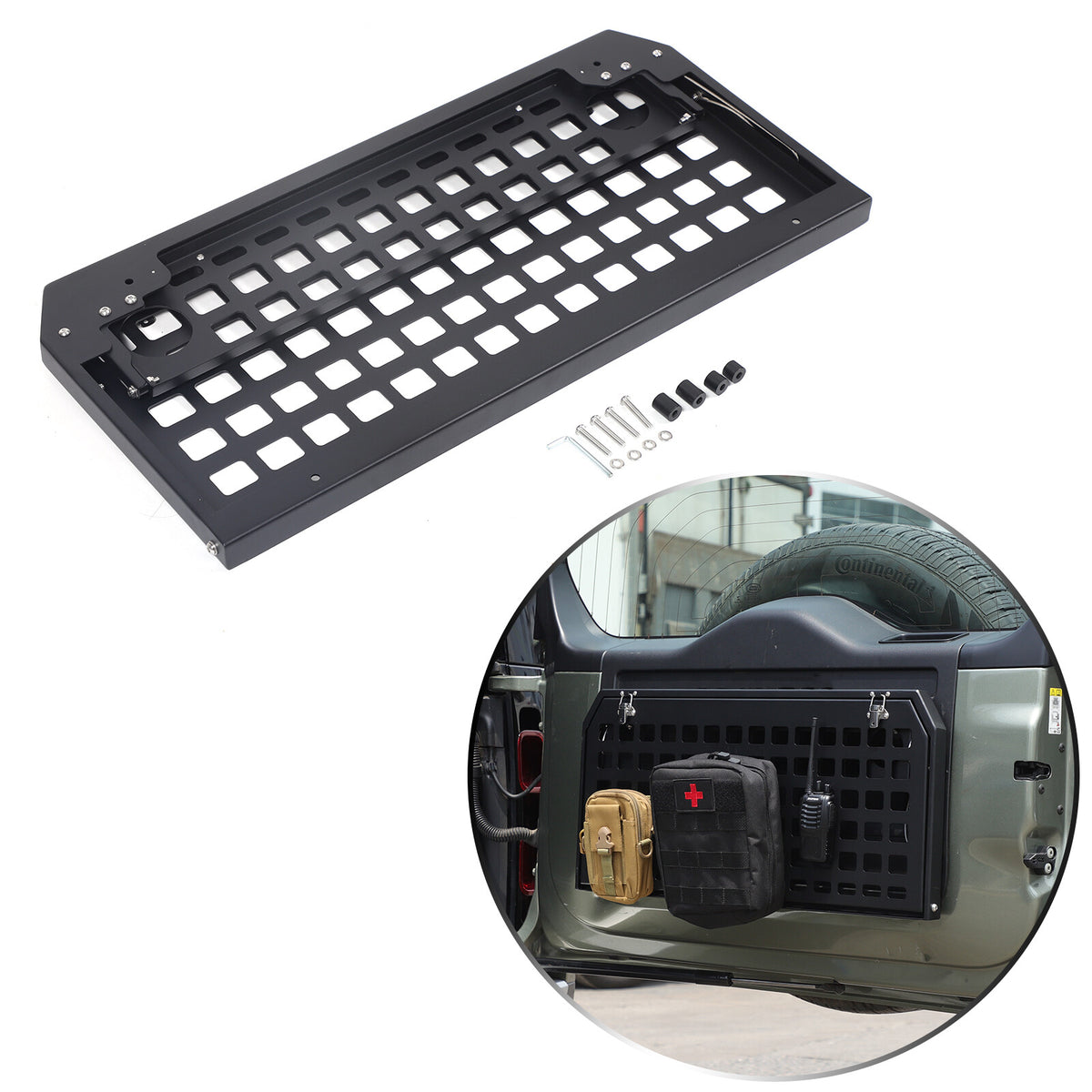 Alloy Rear Tailgate Shelf Rack Foldable Table For Land Rover Defender 2020-24 US 20