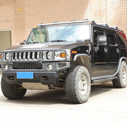 Black Alloy Black Front bumper Lower Grille Trim Cover For Hummer H2 2003-2009 2