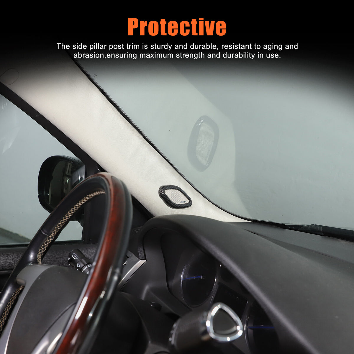 ABS Carbon Fiber Interior Decor Trim Cover For Cadillac Escalade 2007-14 37