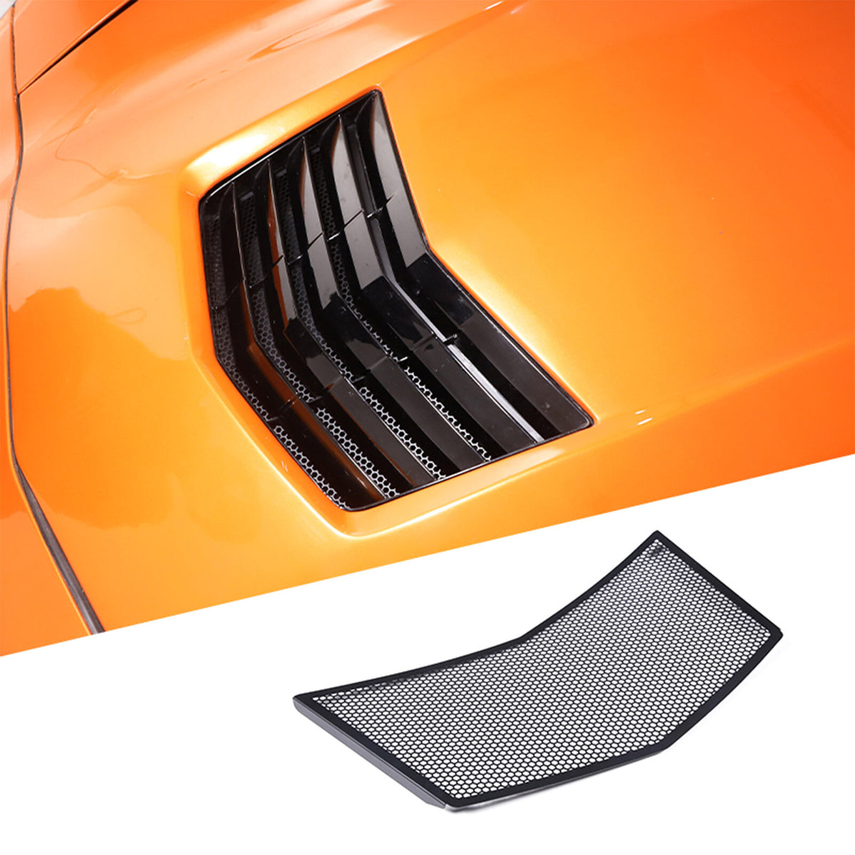 Metal Hood Air vent Prevent Clogging Grille Net Fit for Corvette C7 2014-2019 1