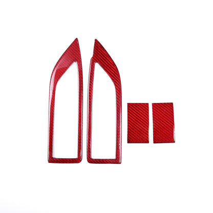 Red Real Carbon Fiber Center Interior Set Cover Trim Kit For Ferrari 458 2011-16 44