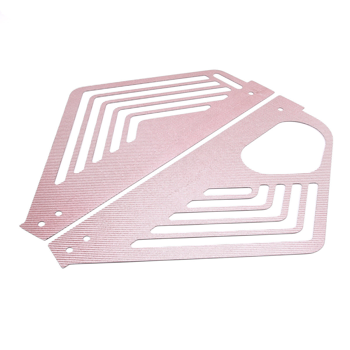 Pink Real Carbon fiber Engine Bay Side Panel Cover Overlay For Corvette C8 Coupe 10