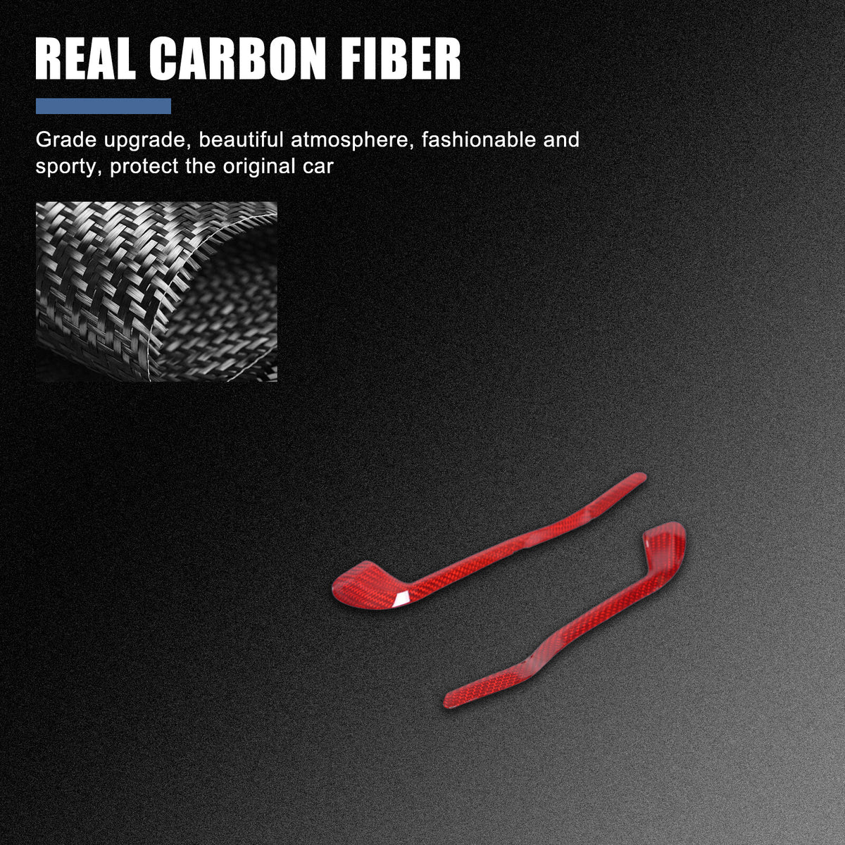 Real Carbon fiber Interior Door Handle Trim Cover For Lotus Emira V6 I4 2023-25 4