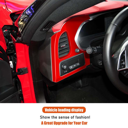 Sport Red ABS Center Console Air Vent Trim Kit For Corvette C7 2014-2019 US 17