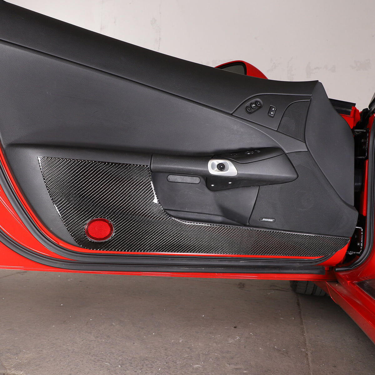 Carbon Fiber Door Interior Anti Kick Scratch trim Sticker For Corvette C6 05-13 8