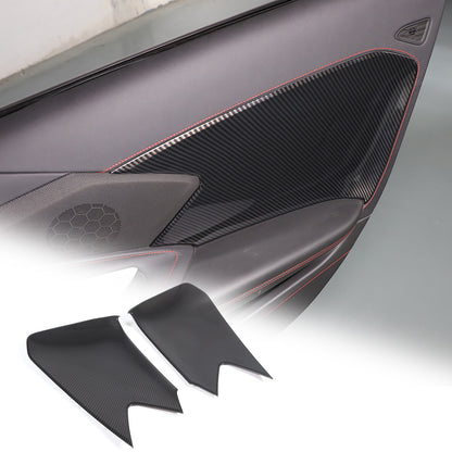 ABS Carbon Fiber Interior Door Anti-Kick Panel Cover Trim For Corvette C8 20-26 19