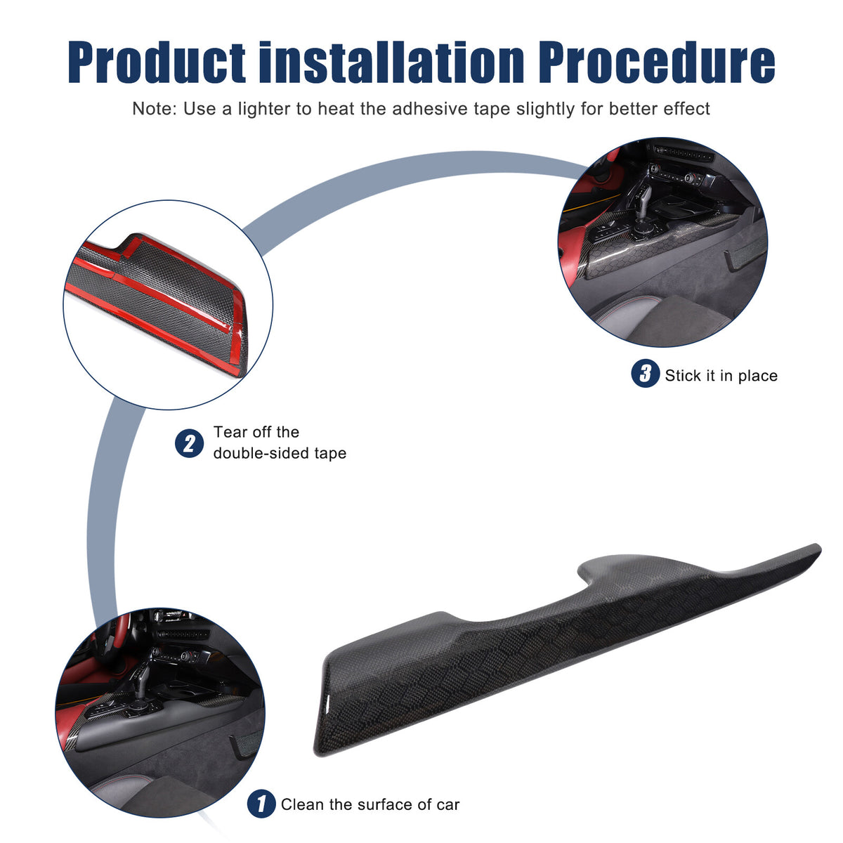 Real Carbon Fiber Console Gear Shift Frame Side Cover For Toyota Supra A90 19-25 4