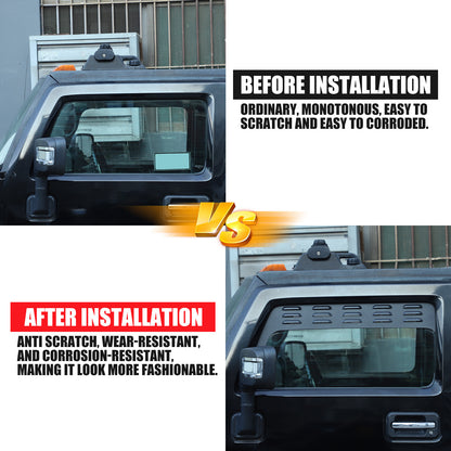 Front & Rear Window Glass Louver Air Vent Panel Trim For Hummer H2 2003-09 US 3