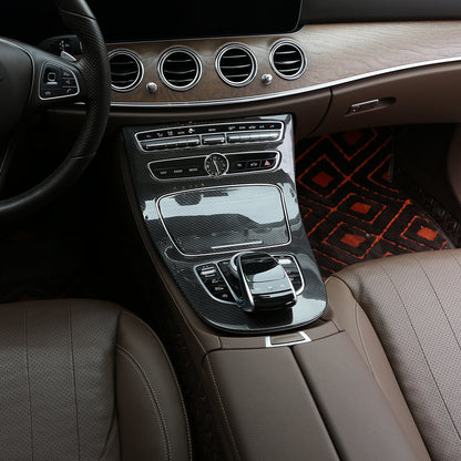 Real Carbon Fiber Center Gear Shift Panel Trim For Benz E-Class W213 2016-18 10