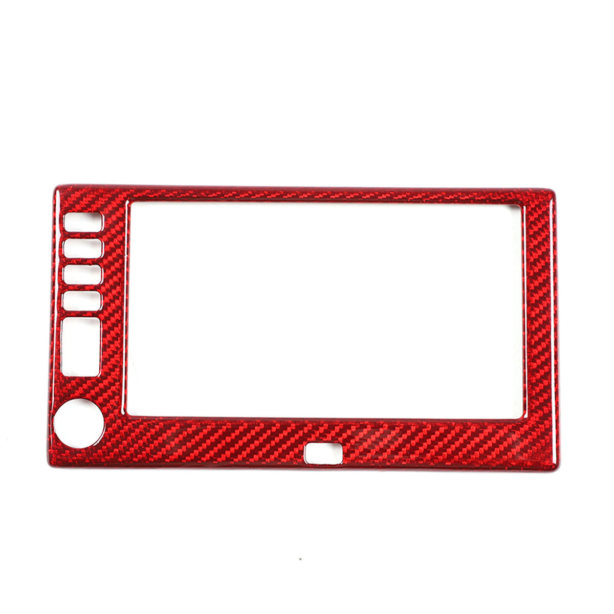 Red Real Carbon Fiber Center Navigation Screen Trim Cover For Corvette C6 05-13 14
