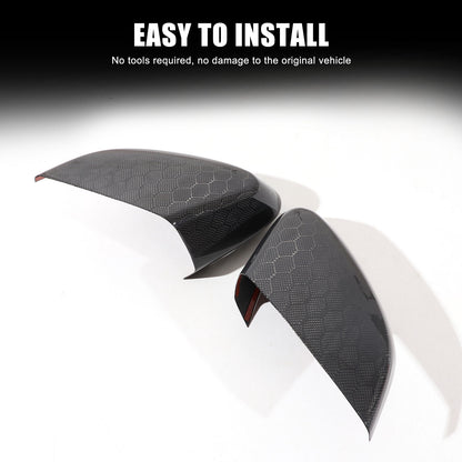 Honeycomb Real Carbon Fiber Side Mirror Cover Trim For Corvette C8 2020-2026 16