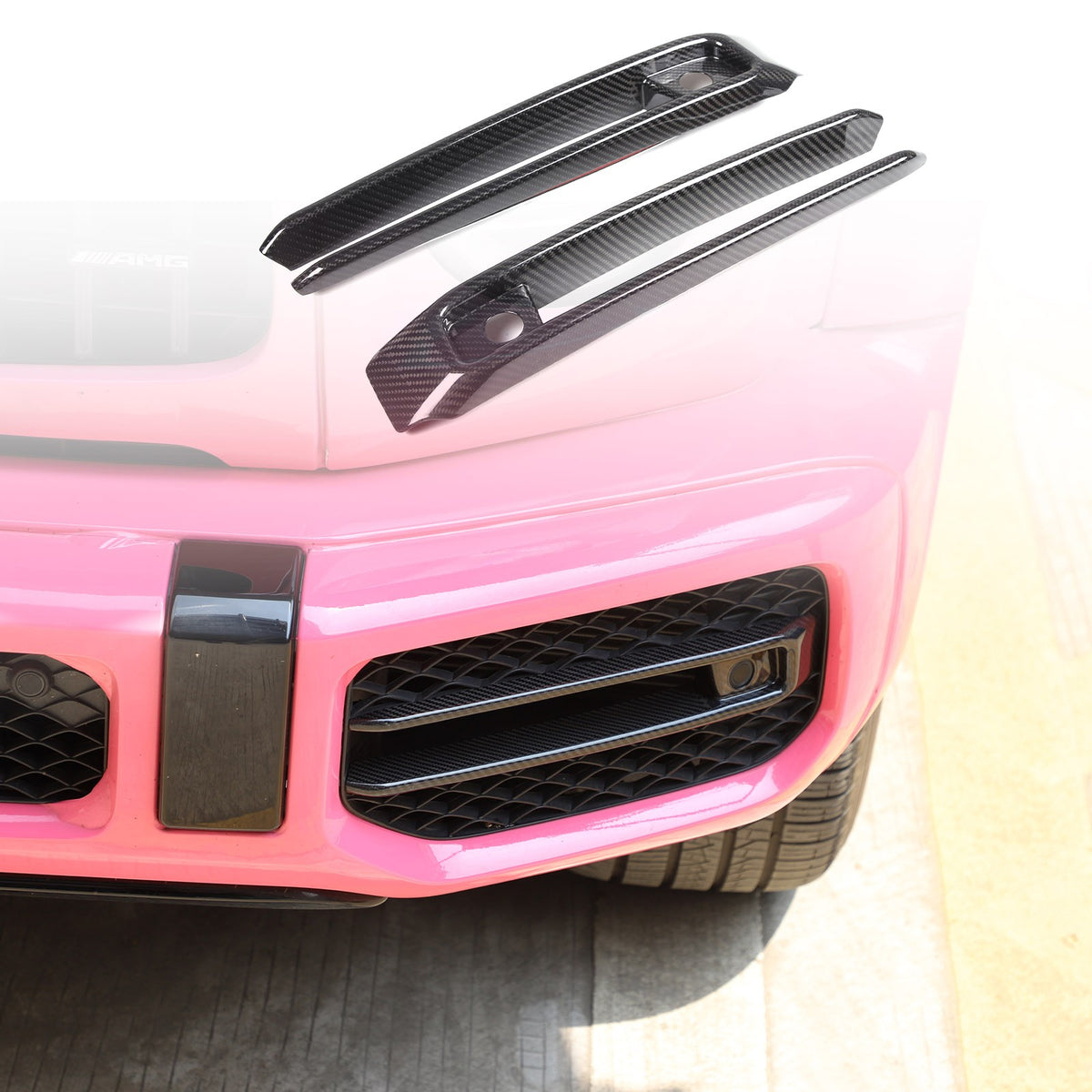 Real Carbon Fiber Front Fog Light Trim For Benz G-Class W464 G63 2019-2024 10