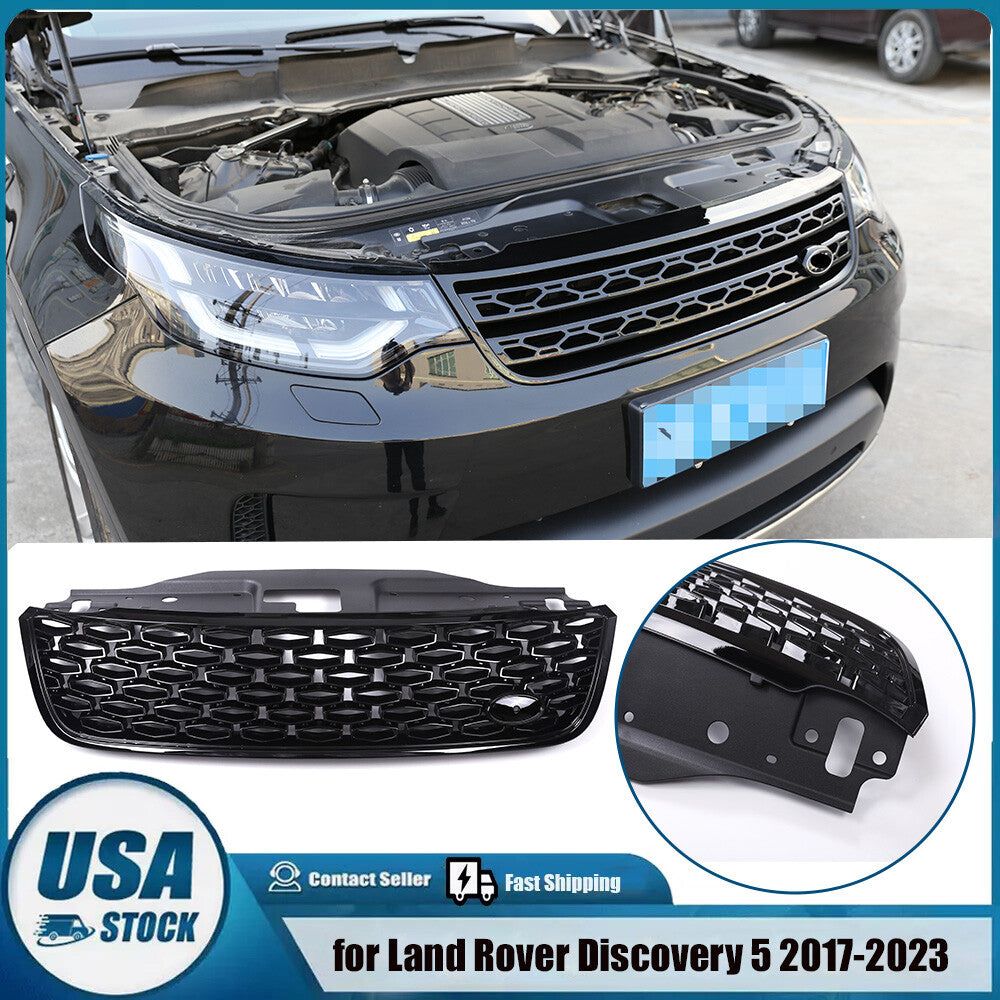 Dynamic Black Front Grille Side Fender Kit For Land Rover Discovery 5 L462 2017+ 2