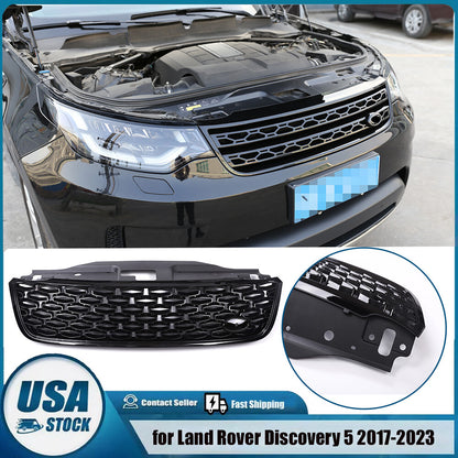 Dynamic Black Front Grille Side Fender Kit For Land Rover Discovery 5 L462 2017+ 2