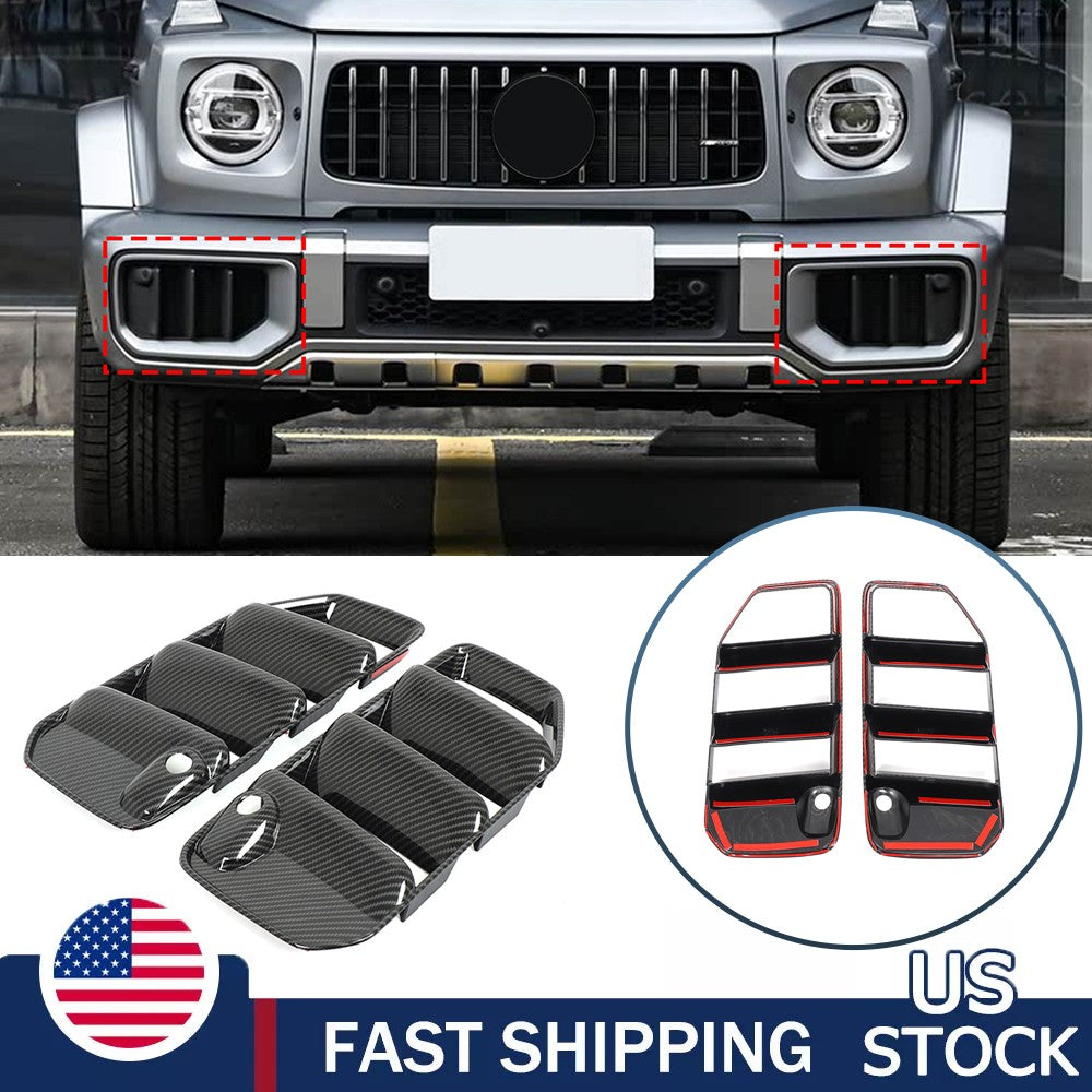 Carbon ABS Front Bumper Side Air Intake Grille Trim For Benz G-Class G63 25+ US 1