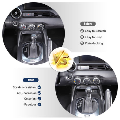 Real Carbon Fiber Front Center Console Trim Cover For Mazda MX-5 Miata 2016-2025 19