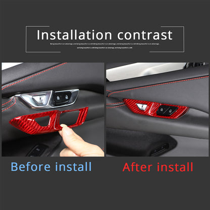 Red Real Carbon Fiber Full Interior Set Decor Trim Kit for Corvette C8 20-25 - Styles 6-10 10