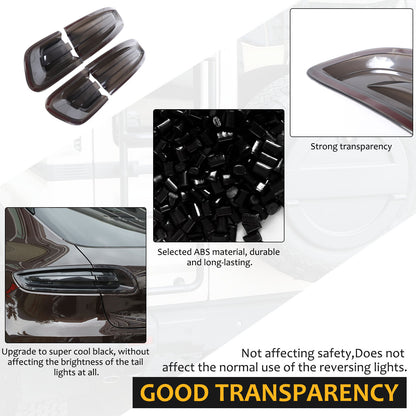 Smoked Blackout Rear Tail light Overlay Lens Cover For Porsche Macan 95B 15-18 16