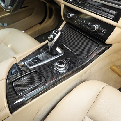 Dry Carbon Fiber For BMW 5 Series F10 2011-2016 Console Gear Box Panel Cover 8