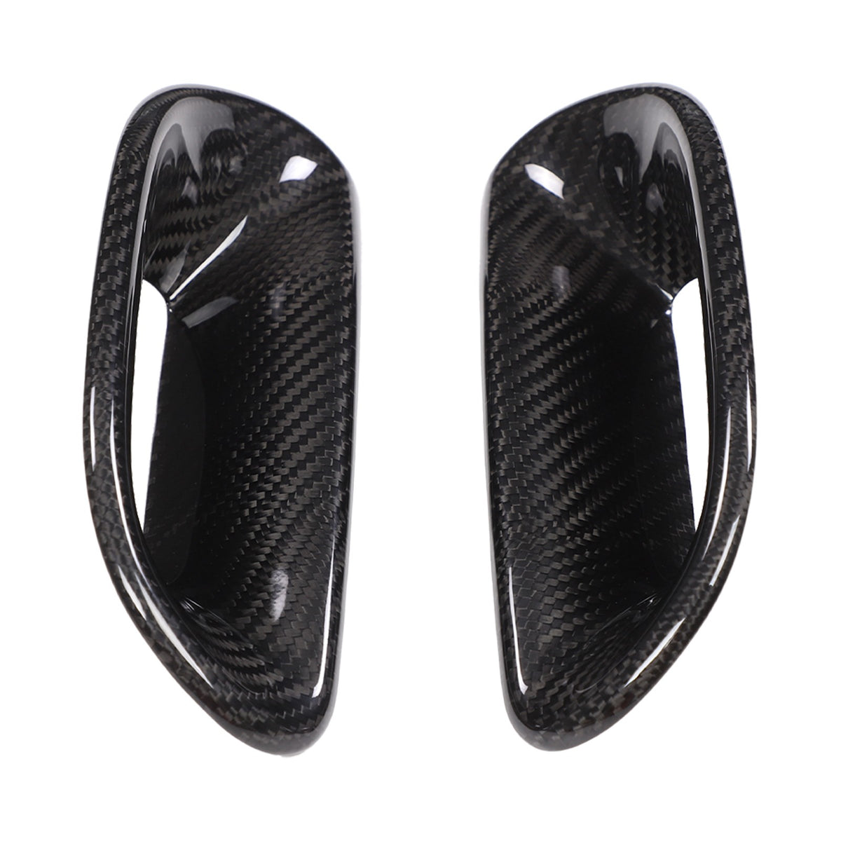 Real Carbon Fiber Front Rear Seat Back Trim For Fiat 500 Abarth 595 2016-2024 8