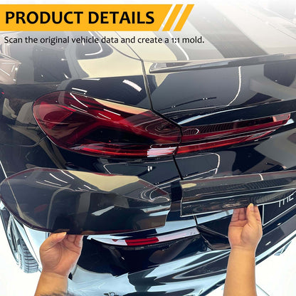 Smoked Rear Tail & Fog Light Guard Cover Trim Bezels For BMW X6 G06 2020-2026 US 3